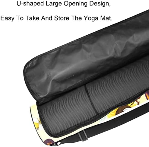 Чанта за постелки за йога LAIYUHUA, спортна чанта за йога с двойни ципове за жени и мъже - Гладка ципа, U-образна голяма