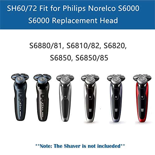 Сменяеми остриета за бритвенной главата SH60 са Подходящи за Philips серия 6000 S6000 S6XXX за S6880/81, Сменяеми остриета