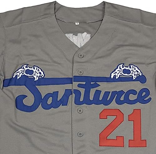 21 Бейзболна Риза Roberto Clemente Santurce Crabbers Пуерто-Рико, Зашити от 6 Цвята
