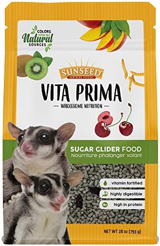 Храна Sunseed Vita Prima За полезно хранене Sugar Планер Food, 1,75 ПАУНДА