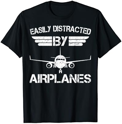 Лесно се Разсейва На Самолети, Тениска Авиационен Пилот Любител на самолет