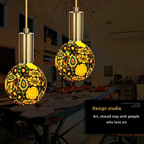 Xianfei Art Decor Глобус led Крушка на Едисон, Не Затемняемая 3D Цветна Реколта Лампа с нажежаема Жичка, Украса от Стъкло,