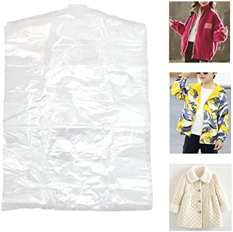 Чанта за дрехи в 100 опаковки, прозрачен калъф за дрехи, чанта за съхранение на късата или на детски дрехи (55 *80)