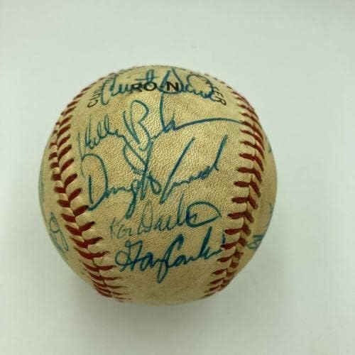 1985 Отборът на Ню Йорк Метс Подписа договор с Гари Картър от Националната лига бейзбол JSA COA - Бейзболни топки