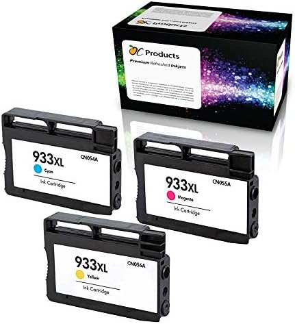 OCProducts Подмяна на касетата с мастило 3 опаковки за HP 933XL за HP Officejet 6100 6600 6700 7110 7610 7612 (1 синята