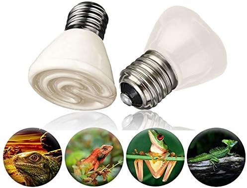 MD Lighting MaoTopCom Мини Топлинна Лампа за Влечуги, 4 бр., 50 W 60 Мм, Инфрачервен Керамичен Излъчвател на Топлина за домашни