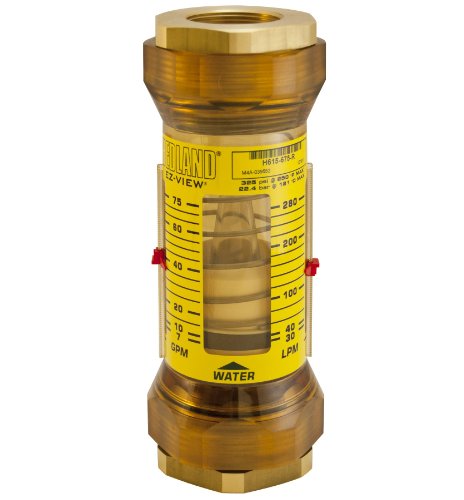 Разходомер Hedland H617-675-R EZ-View сензор, Полифенилсульфон, За използване с вода, Диапазон на разхода от 30,0 до 280,0