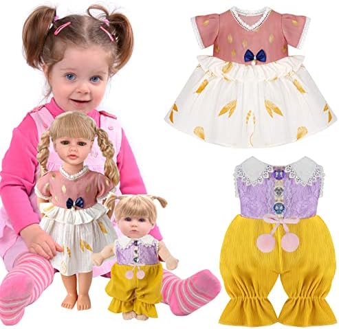 18-Инчов кукла-Момиченце -Дрехи и аксесоари - 2 комплекта на скъпите аксесоари за кукли - Рокли за костюм на принцеса за 18-инчовата кукли