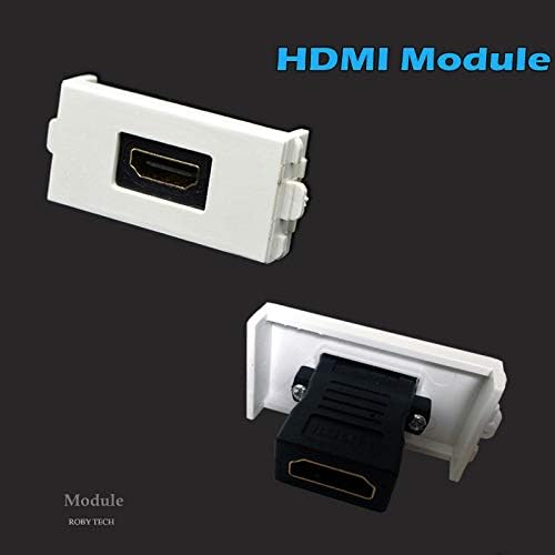Стенни панела с модули HDMI + RJ11 + RJ45, конектори Keystone, жак за стенен монтаж, Капачка на предния панел (Type118C)