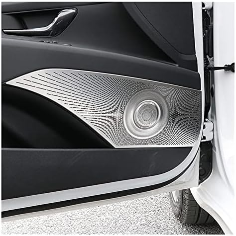 Аксесоари, Украси за кола Sinside за Hyundai Elantra CN7 2021 Хромирана Автомобилна Врата Говорител Панел Украса Рамка за интериора на Колата Стикер Аксесоари (Цвят: Сребрист)