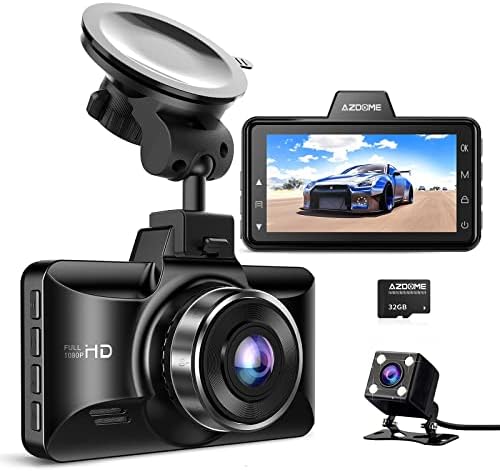AZDOME M01 Pro Комплект с двойна камера видеорегистратора и държач за закрепване на огледала