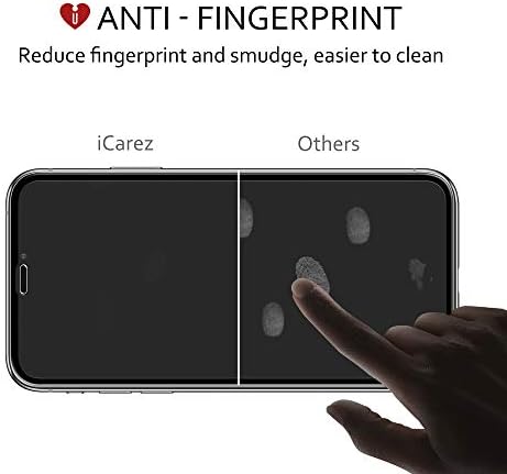 Защитно фолио от закалено стъкло iCarez за iPhone 11 (2019) / iPhone XR 6,1 инча, с пълно покриване от 2 опаковки