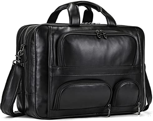 BZLSFHZ Бизнес Кожена Мъжка Чанта За Бизнес Пътувания, Куфарче за компютър, Чанта през рамо, Чанта през рамо