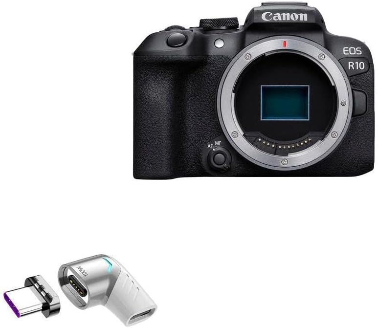 Адаптер BoxWave, който е Съвместим с Canon EOS R10 - Адаптер за зареждане под ъгъл MagnetoSnap PD, Адаптер за зареждане