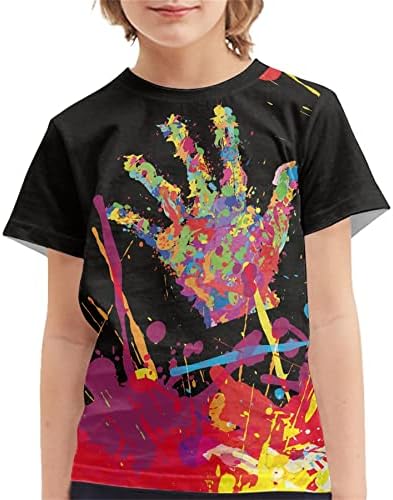 Летни Тениски за наградата за момчета и момичета, Ризи с къси ръкави, Ежедневни Ризи Размер от 3 до 16 Години