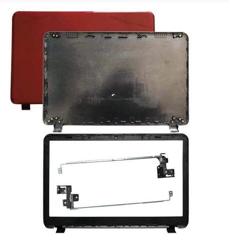 Съвместим с червена задния капак с LCD дисплей, най-горното основание, заден капак, рамка и панти за HP 15Ж 15R