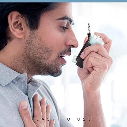 Yuebaaf 3 бр. Държач за инхалатор за астма, Лек Преносим Калъф за Инхалатор за астма от изкуствена кожа за възрастни