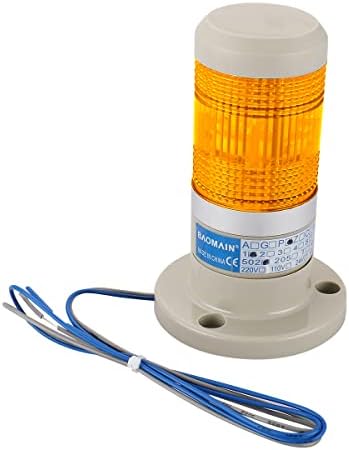 Предупредителен постоянна светлина Baomain 110 vac Жълт Led Промишлен Сигнал, лампа, Кула Лампа LTP-502T