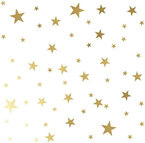Стикери за стена Mozamy Creative Star (брой 189 броя), Етикети със златни Звезди, Етикети за детска Стая, Подвижни