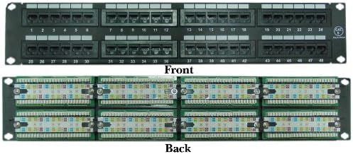 Комутираща панел ACL 2 За монтаж в шкаф с 48 порта Cat6, съвместима с хоризонтални 110 видове 568A и 568B, 10 бр.