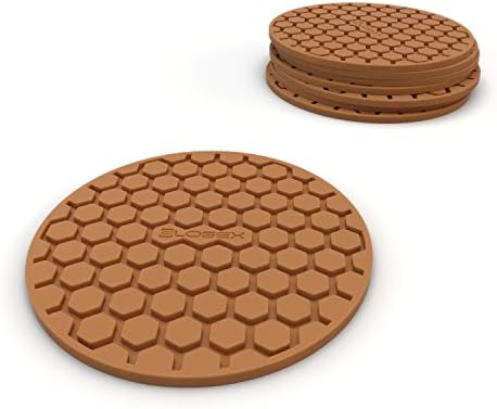 Абсорбиращи подложки за напитки Brown Coasters - Комплект от 8 на каботажните за охлаждане, за използване на открито и закрито, предотвратява увреждането на мебели и плото
