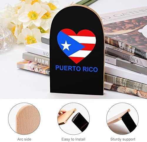 Любовта Пуерто Рико Книгата Завършва за Рафтове Дървена Поставка за Книги на Книжния Титуляр за Библиотеката на