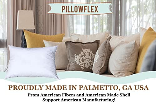 Поставяне на възглавница от полиестерна Pillowflex Premium — Форма на възглавницата 14 x 36 - Машинно пране, Паста за лумбална възглавница за Shama - Голяма възглавница, Правоъгъ