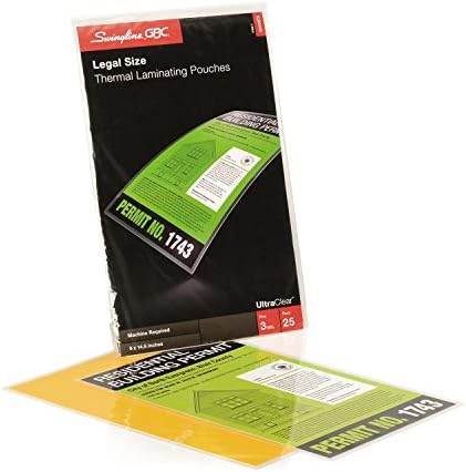 Пакети за ламиниране Swingline GBC 3200578 3 mil 9 x 14 1/2 25 / Опаковка