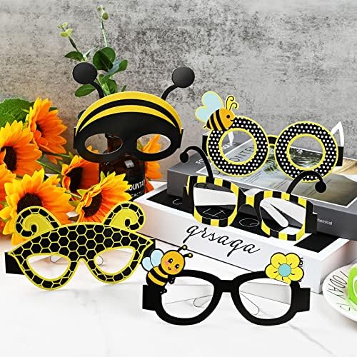 Matiniy 24 бр Пчелни Очила Хартиени Очила за Пчели във Формата На Слънчогледови Сот Вечерни Очила Пчелен Подпори