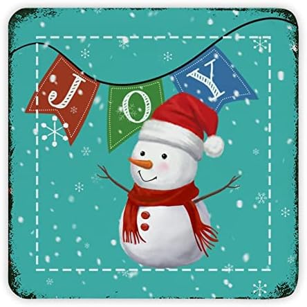 Реколта Метална Табела С Коледа, Снежен човек Радост на Коледа Метални Артистични Щампи Ретро Стенни Знак за