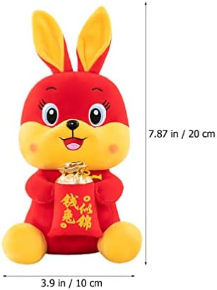 LIOOBO 2 бр., Мека играчка, възглавница с изображение на Заек, 2023 Година Зайче, Кукла-Талисман, Китайски Коледни