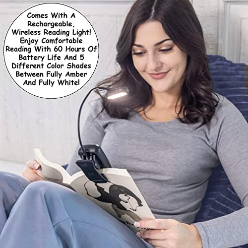Възглавница за почивка на легло, Приятелю Reading с лампа за четене и подкрепа за китките, има подлакътници и подкрепа на