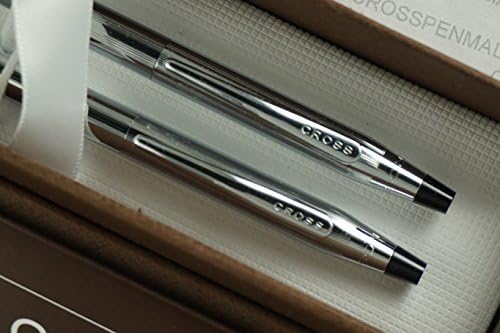 Комплект химикалки и моливи Cross Classic Век от блестящ хром