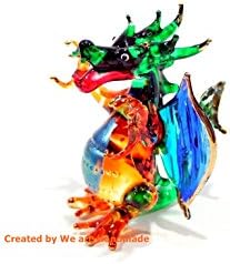 Стъклена Фигурка на Приказен Животински Ръчно изработени от Бластване стъкло с Мини-Дракон - Модел Y