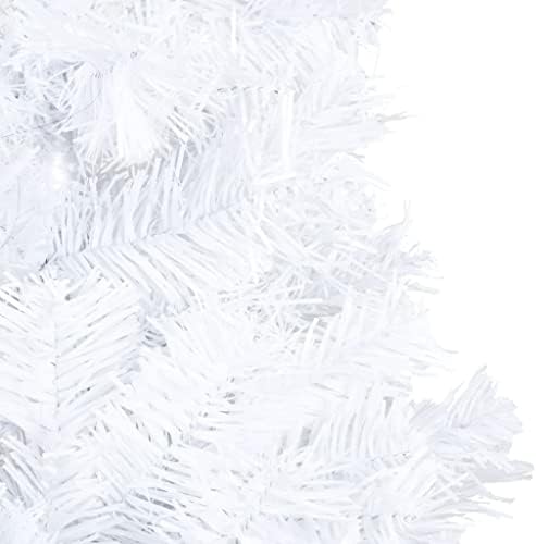 VidaXL Изкуствено Коледно Дърво с Дебели Клони За Дома, Хол, Офис, Коледна Украса, Коледна Празнична Украса, Бяла