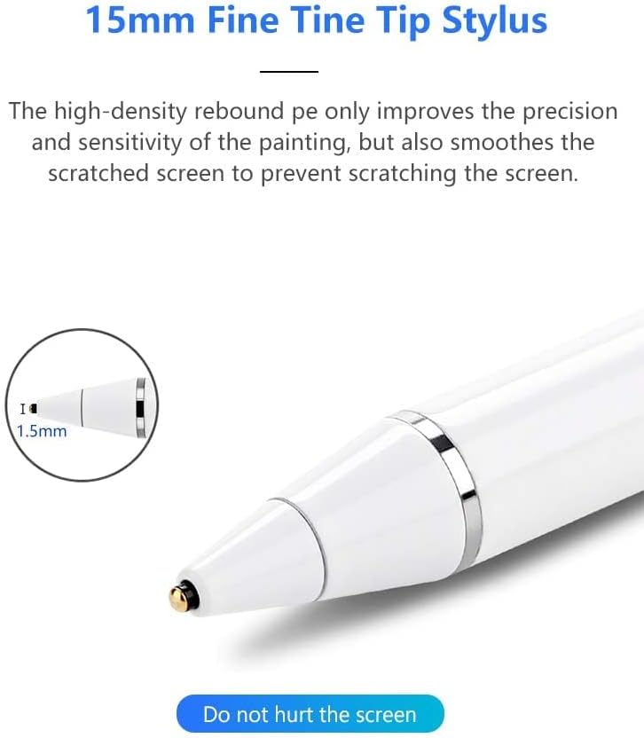 Stylus писалка за сензорни екрани, Активен Стилус, който е Съвместим с Apple iPad, Капацитивен молив за рисуване, писане, Висока чувствителност, за устройства със сензорен ?