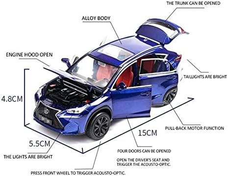 Мащабна модел на превозното средство за Lexus Nx200t Модел на колата от сплав с мек Звуков осветление Украса на
