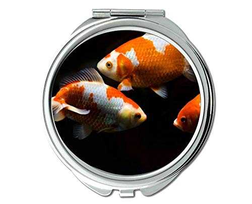 Огледало, огледало за грим, Карманное огледало с риба тематични betta, джобно огледало с увеличително стъкло 1 X 2X