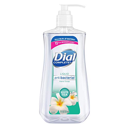 Течен антибактериален сапун за ръце Dial Complete, Бял чай, 11 течни унции (опаковка от 4 броя)