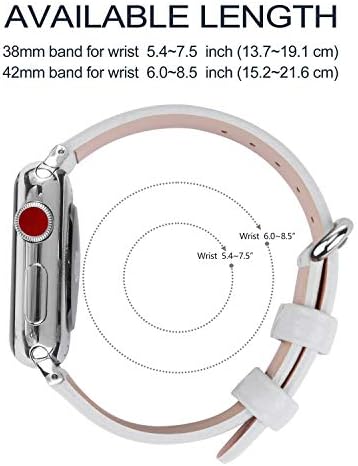 Съвместим с Apple Watch (малка версия) 38/40/41 мм Кожена гривна със закопчалка от неръждаема стомана и адаптери