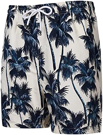 WENKOMG1 Мъжки къси Панталони, Тропически Плажни Шорти С Гавайским Принтом На съвсем малък, Еластична Талия,
