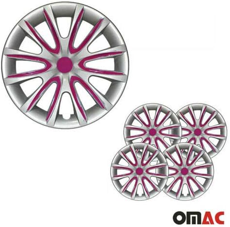 Джантите OMAC 16 Инча за Hyundai Elantra Сив и лилав цветове 4 бр. Капака Джанти - Шапки ступиц - Подмяна на