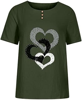 Горната Риза за Жени, Лятна Есен Облекло, Модни Бельо Памучен Тениска с Кръгло Деколте и Шарките 7S 7S