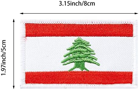 4 бр. Ленти с ливанским флага на Ливан, бродирани нарукавная обогатяване с плетене на една кука и линия, флаг,