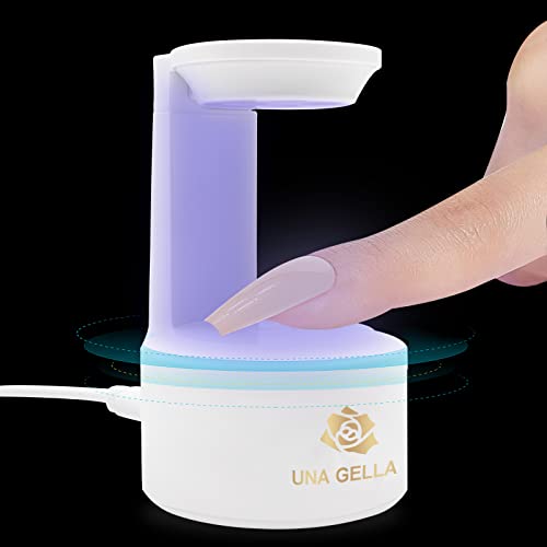 Led лампа UNA MANOL Mini U V за нокти, Иновативна лампа за нокти с отворено пространство за лесно изграждане на нокти гелевыми топчета, Бързосъхнеща led лампа U V за нокти, Порт?