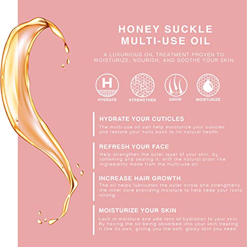 Многофункционално масло Provence Beauty Honey Suckle Jasmine за лицето, тялото и косата - Хидратира кожата и възстановява естествения блясък на косата - Обогащено кайсия масло, фра?
