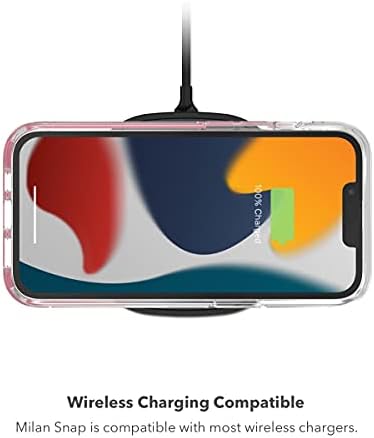 Калъф Gear4 ZAGG Milan Snap Case - Съвместим с MagSafe прозрачен калъф с красива подробности за Apple iPhone 13 Pro -