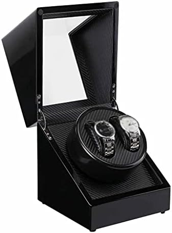 SCDHZP Автоматична Дървена Моталка за часа Кутия За съхранение на Моталка Шейкър Калъф Прозрачен Капак Кутия за часовници С единична, двойна глава на Двигателя (Цвят: