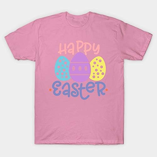 По-големи Размери, Щастлив Великден Риза за Жени, Сладък Тениски с Графичен Принтом Яйца, Свободни Ежедневни Тениски с Кръгло