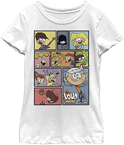 Тениска с къс ръкав За момичета Nickelodeon Kids Loud House Колаж